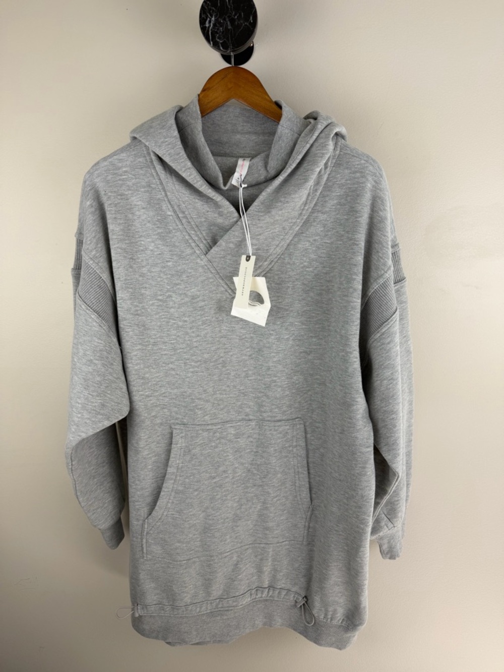 Daily Practice Heather Gray Tunic Hoodie M